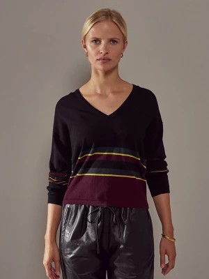 Zdjęcie produktu Rodier Wełniany sweter w kolorze czarno-bordowym rozmiar: M