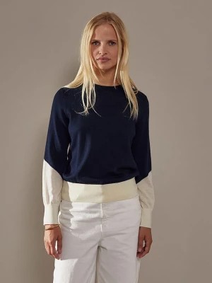 Zdjęcie produktu Rodier Wełniany sweter w kolorze granatowo-kremowym rozmiar: M