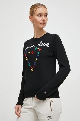 Zdjęcie produktu Rossignol sweter wełniany JCC damski kolor czarny lekki