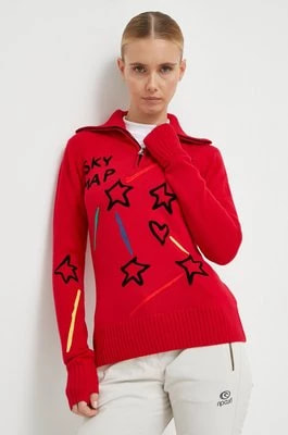 Zdjęcie produktu Rossignol sweter wełniany JCC damski kolor czerwony z golfem