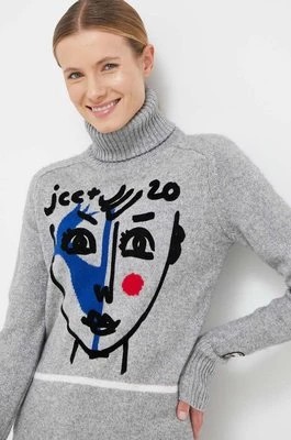Zdjęcie produktu Rossignol sweter wełniany JCC damski kolor szary z golfem
