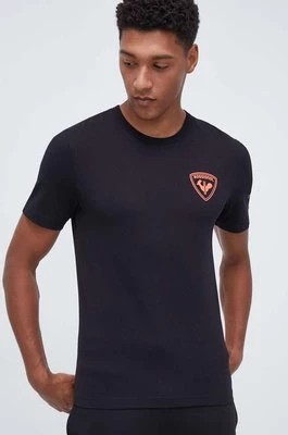 Zdjęcie produktu Rossignol t-shirt bawełniany HERO męski kolor czarny z nadrukiem RLMMY04