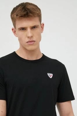 Zdjęcie produktu Rossignol t-shirt bawełniany kolor czarny z aplikacją RLKMY02
