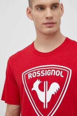 Zdjęcie produktu Rossignol t-shirt bawełniany kolor czerwony z nadrukiem RLKMY04