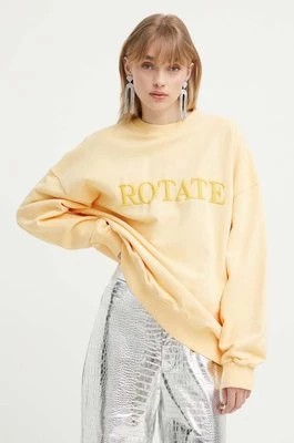 Zdjęcie produktu Rotate bluza bawełniana damska kolor żółty z aplikacją