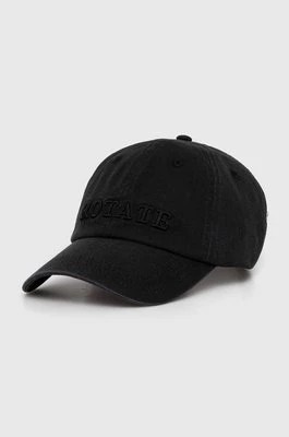 Zdjęcie produktu Rotate czapka z daszkiem bawełniana kolor czarny gładka