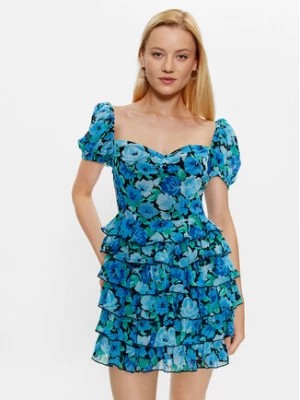 Zdjęcie produktu ROTATE Sukienka koktajlowa Chiffon Mini 1001101324 Niebieski Regular Fit