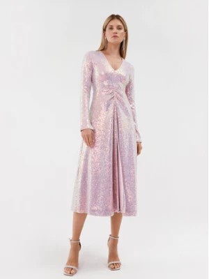 Zdjęcie produktu ROTATE Sukienka koktajlowa Sequin Midi 1113722208 Różowy Regular Fit