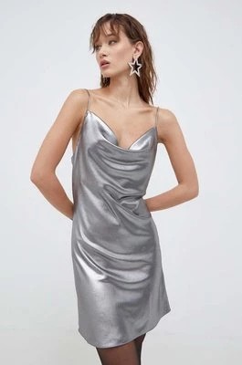 Zdjęcie produktu Rotate sukienka kolor srebrny mini prosta