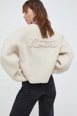 Zdjęcie produktu Rotate sweter z domieszką wełny damski kolor beżowy ciepły