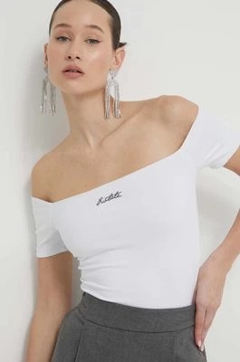 Zdjęcie produktu Rotate t-shirt damski kolor biały dekolt hiszpański