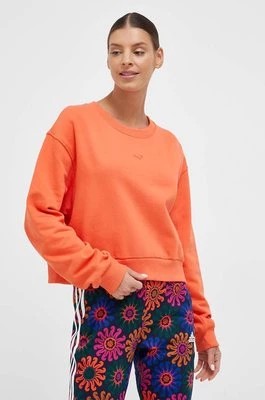 Zdjęcie produktu Roxy bluza bawełniana damska kolor pomarańczowy gładka