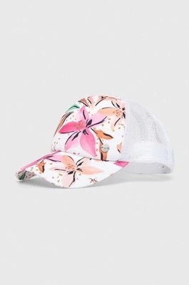 Zdjęcie produktu Roxy czapka z daszkiem kolor biały wzorzysta ERJHA04268