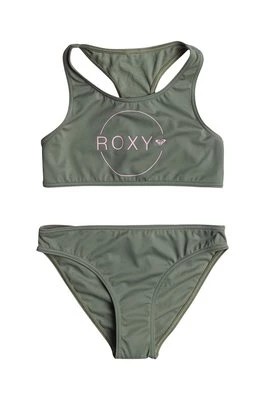 Zdjęcie produktu Roxy dwuczęściowy strój kąpielowy dziecięcy BASIC ACTIVE CR kolor zielony