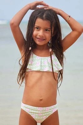 Zdjęcie produktu Roxy dwuczęściowy strój kąpielowy dziecięcy HIBILINE FLUTTE kolor zielony