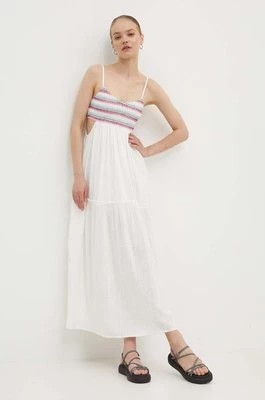Zdjęcie produktu Roxy sukienka HOT TROPICS kolor biały maxi rozkloszowana ERJWD03800