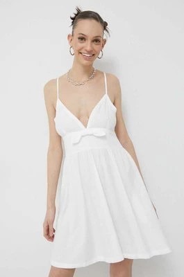 Zdjęcie produktu Roxy sukienka kolor biały mini rozkloszowana