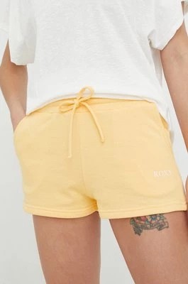 Zdjęcie produktu Roxy szorty damskie kolor żółty gładkie medium waist