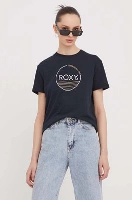 Zdjęcie produktu Roxy t-shirt bawełniany damski kolor czarny ERJZT05698