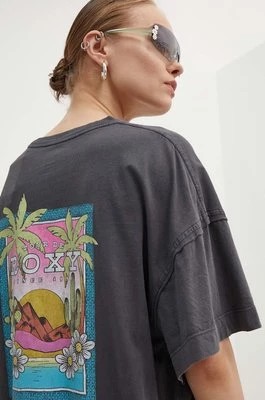 Zdjęcie produktu Roxy t-shirt bawełniany SWEETER SUN damski kolor szary ERJZT05718