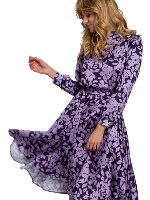 Zdjęcie produktu Rozkloszowana sukienka w kwiaty Sukienki.shop