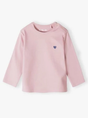 Zdjęcie produktu Różowa bawełniana bluzka niemowlęca - długi rękaw 5.10.15.