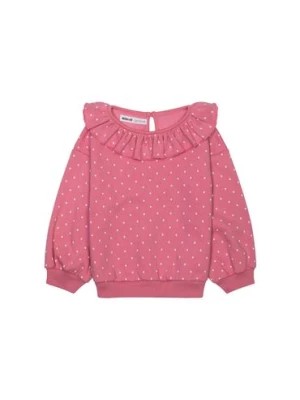 Zdjęcie produktu Różowa bluza dziewczęca z falbanką Minoti