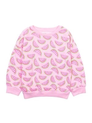 Zdjęcie produktu Różowa bluza niemowlęca nierozpinana z arbuzami Minoti