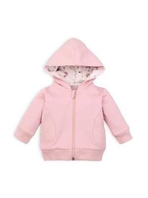 Zdjęcie produktu Różowa bluza niemowlęca z kapturem z bawełny organicznej NINI