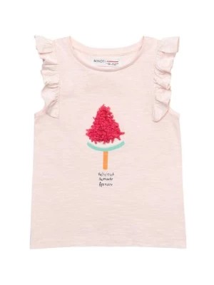 Zdjęcie produktu Różowa bluzka niemowlęca bawełniana z falbankami Minoti
