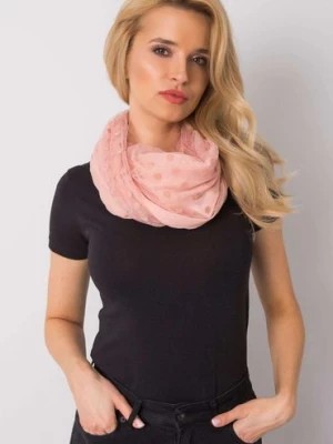 Zdjęcie produktu Różowa chusta damska w grochy
