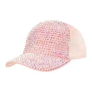 Zdjęcie produktu Różowa Czapka damska z daszkiem błyszcząca modna czapb-1m różowy Merg
