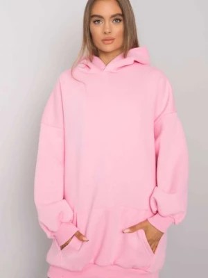 Zdjęcie produktu Różowa długa bluza kangurka Roselle BASIC FEEL GOOD