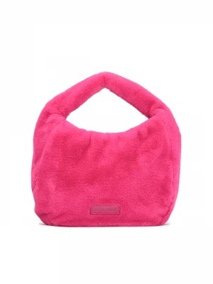 Zdjęcie produktu Różowa futrzana torebka do noszenia za uchwyt Kazar