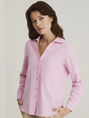 Zdjęcie produktu Różowa koszula bawełniana damska OCHNIK