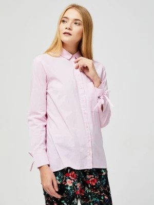 Zdjęcie produktu Różówa koszula damska z długim rękawem Moodo