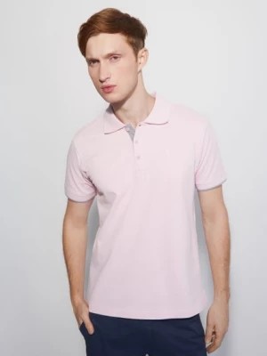 Zdjęcie produktu Różowa koszulka polo męska OCHNIK