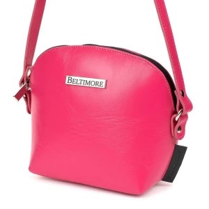 Zdjęcie produktu Różowa mała damska torebka skórzana pasek Beltimore różowy Merg