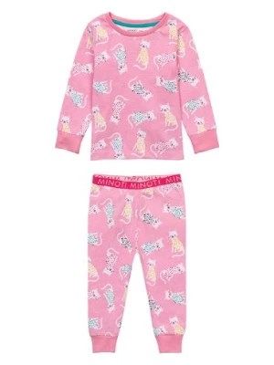 Zdjęcie produktu Różowa pidżama niemowlęca z długim rękawem- Kotki Minoti
