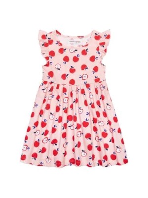 Zdjęcie produktu Różowa sukienka dla dziewczynki z jabłuszkami Minoti