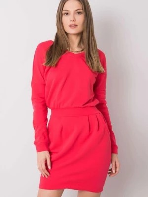 Zdjęcie produktu Różowa sukienka dresowa damska RUE PARIS