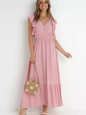 Zdjęcie produktu Różowa Sukienka z Wiskozy Aserus
