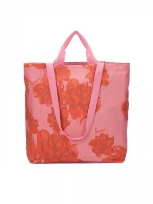Zdjęcie produktu Różowa torebka z tkaniny w kwiecisty wzór Kazar
