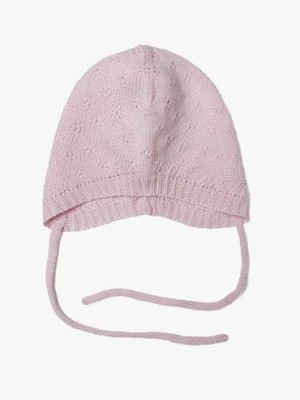 Zdjęcie produktu Różowa wiązana pod szyją czapka niemowlęca - 5.10.15.