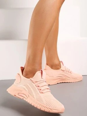 Zdjęcie produktu Różowe Buty Sportowe na Platformie ze Sznurowaniem Adelmarie