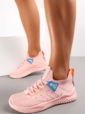 Zdjęcie produktu Różowe Buty Sportowe przed Kostkę na Grubej Podeszwie Consuelo