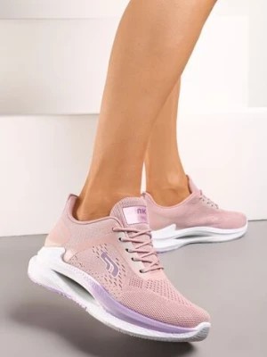 Zdjęcie produktu Różowe Buty Sportowe z Ozdobnym Wycięciem na Grubej Podeszwie Adrianes