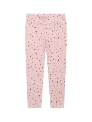 Zdjęcie produktu Różowe legginsy dla dziewczynki w kwiatki Minoti