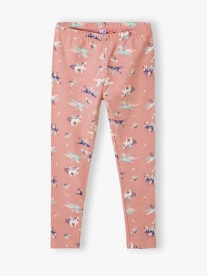 Zdjęcie produktu Różowe legginsy dziewczęce w jednorożce 5.10.15.