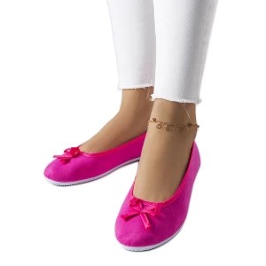 Zdjęcie produktu Różowe materiałowe balerinki Gendron Inna marka
